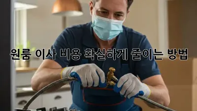 원룸 이사 비용, 확실하게 줄이는 방법!